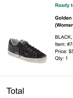 Golden Goose Black Superstar Low-Top with Glitter Heel